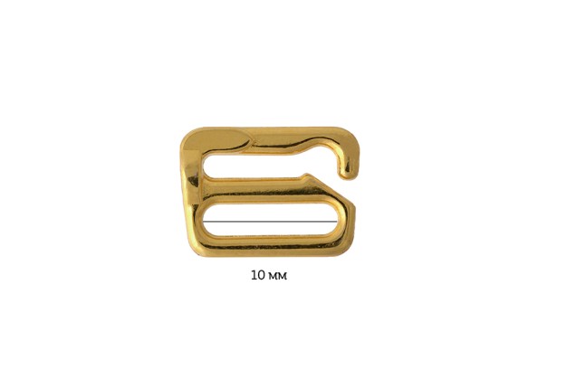 Крючок для бюстгальтера, металл, золотой, 10 мм