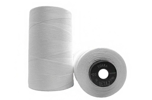 Нитки швейные универсальные Tuana №120 (5000 м) цвет белый