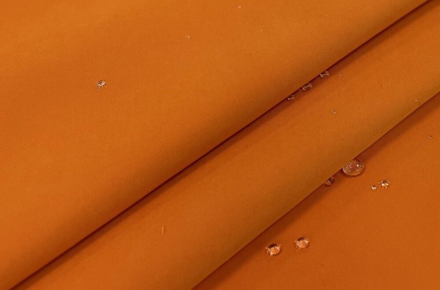 Курточно-плащевая ткань водонепроницаемая, ярко-оранжевая, арт.12001, Италия