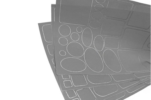 Самоклеящаяся заплатка рефлектив (светоотражающая), геометрические фигуры, 145х245 мм