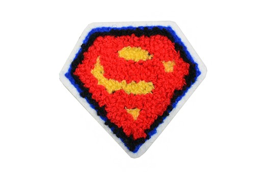 Нашивка махровая Супермен, 7х6.5 см