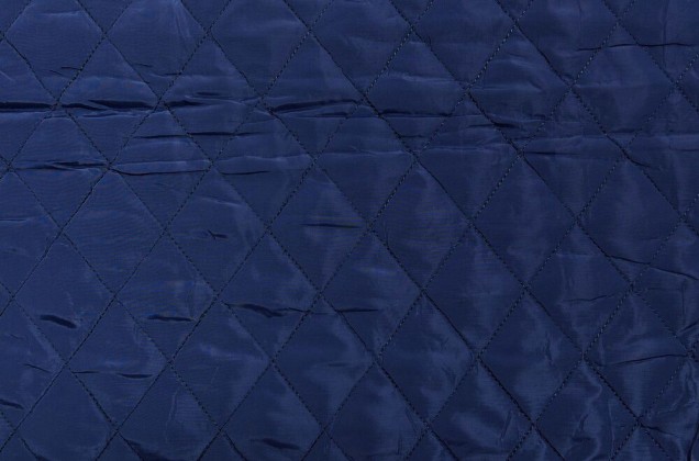 Курточная стежка на синтепоне, Ромбы 4.5 см темно-синие