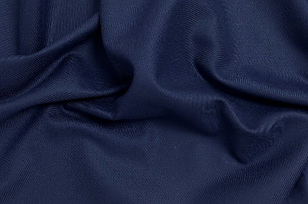 Костюмная ткань с вискозой, синяя (21С152С) 1