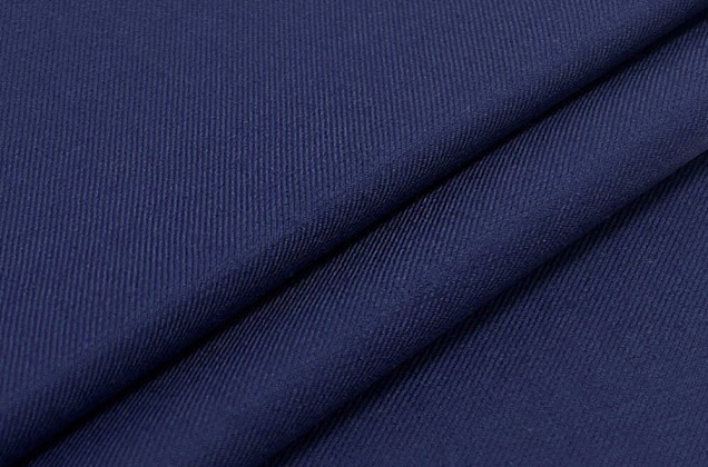 Костюмная ткань с вискозой, синяя (21С152С) 2