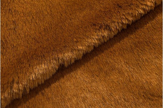 Мех искусственный средневорсовый, коричневый (ИС2301-2АД3)