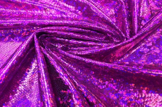 Голограмма диско фиолетовый, крупный рисунок 2