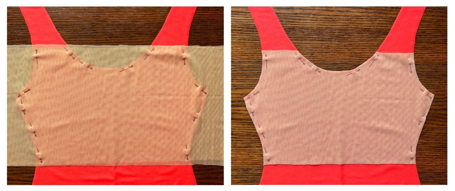 выкраиваем чашки для летнего купальника