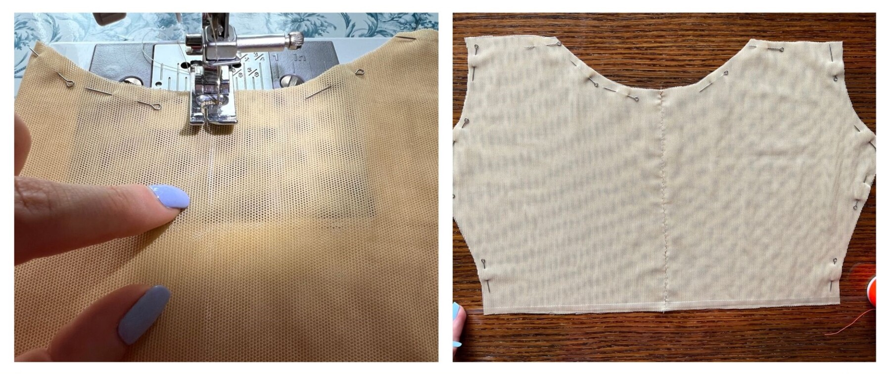 Пришиваем карман для чашек купальника