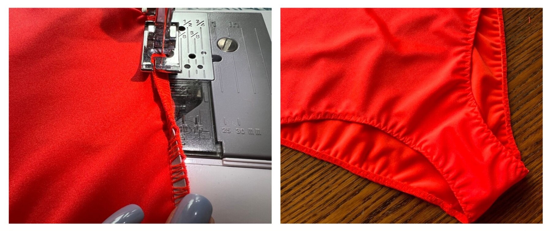 Прострачиваем резинки