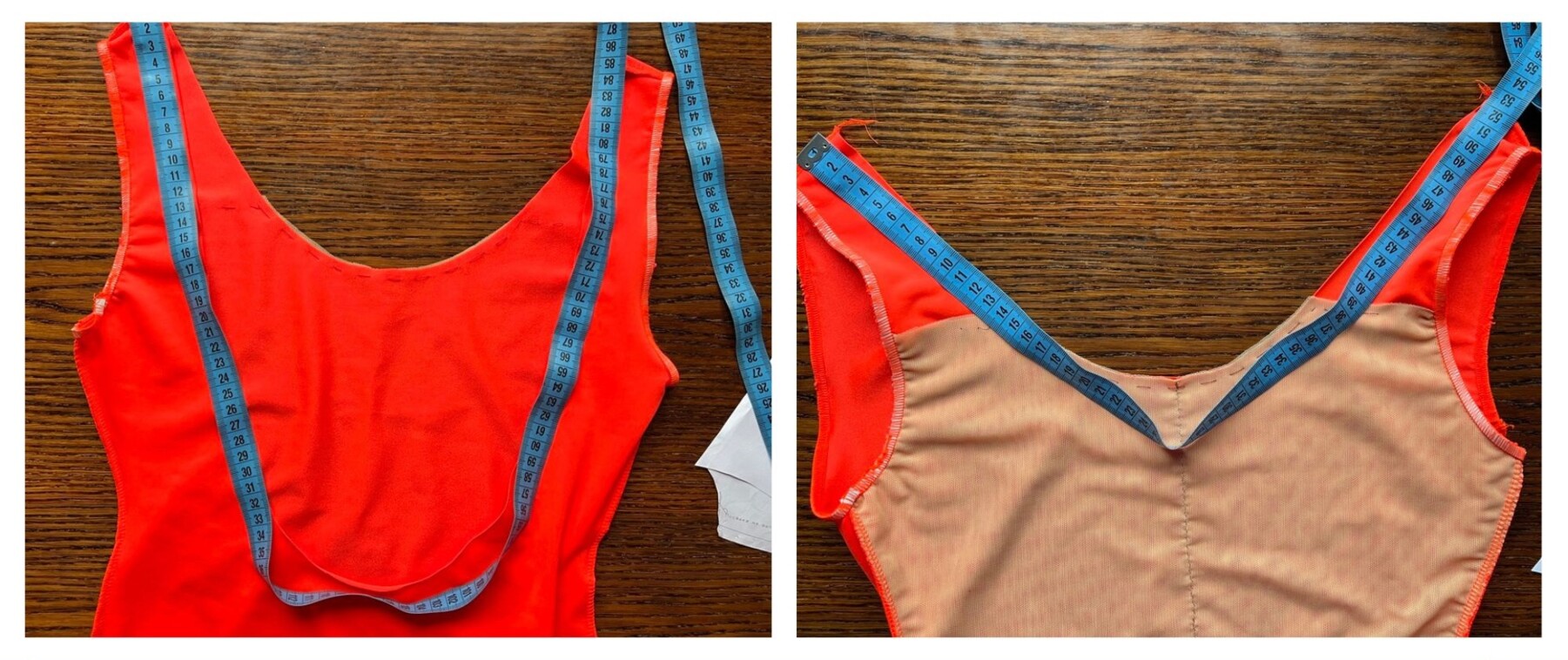 Измеряем срезы горловины и спинки