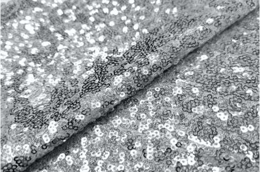 Пайетки на сетке, серебро