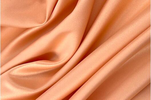 Свадебный сатин матовый, цвет персиковый, арт.24, Турция
