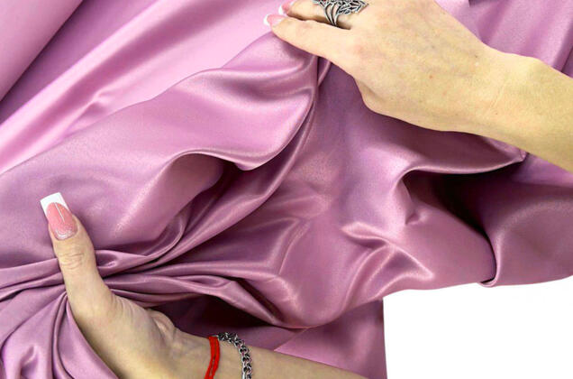 Свадебный сатин матовый, цвет пюсовый, арт.9, Турция 1