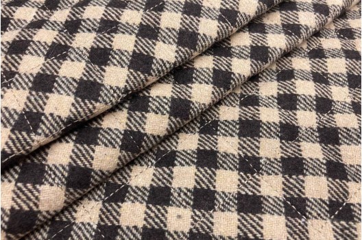 Пальтовая ткань на синтепоне бежево-коричневая