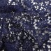 Кружевное полотно Цветы, темно-синее, 130 см