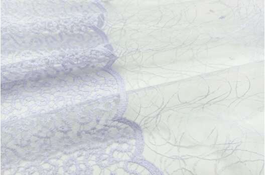 Тюль белый с сиреневым оттенком (8176), Турция