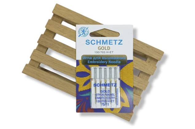 Schmetz для вышивки Gold титаниум №75, 5 шт