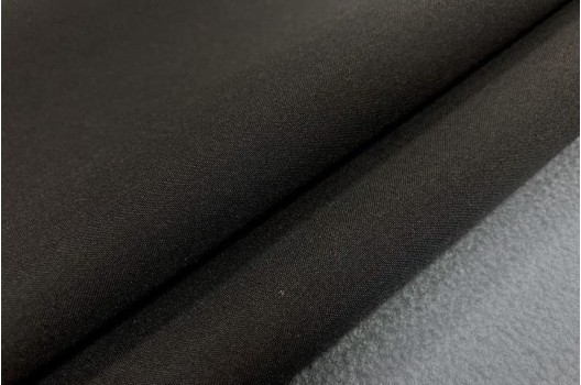 Курточная ткань Софтшелл с мембраной, черный/серый (59817)