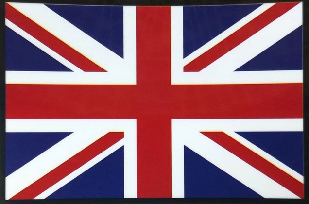 Термонаклейка Флаг Великобритании  8.8х5.7 см