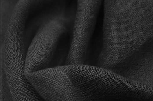 Лен умягченный с эффектом мятости 08C341, черный цвет