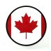 Термонаклейка Канадский флаг 6.2х6.2 см (круглая)