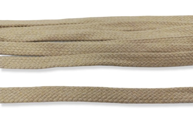 Шнур плоский х/б турецкое плетение, бежевый (004), 10 мм 1