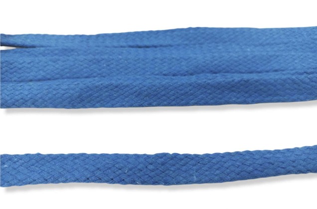 Шнур плоский х/б турецкое плетение, бирюза (022), 10 мм 1