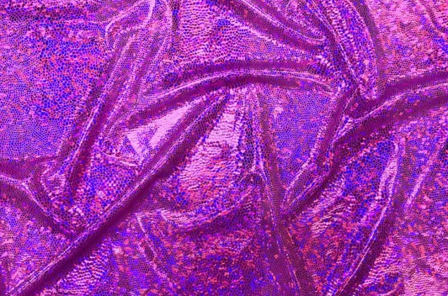Голограмма диско малиновый, крупный рисунок