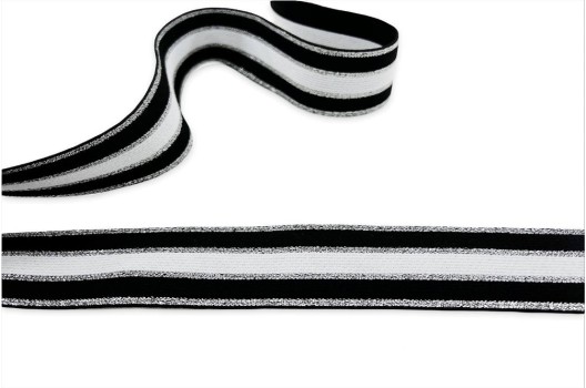 Резинка черно-белая, 40 мм