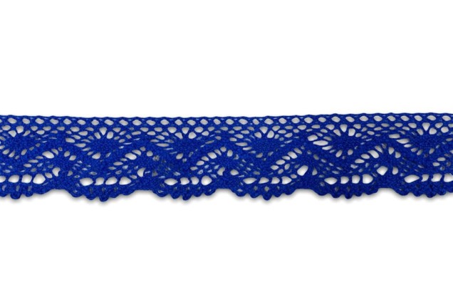 Кружево вязаное, 45 мм, синее 1