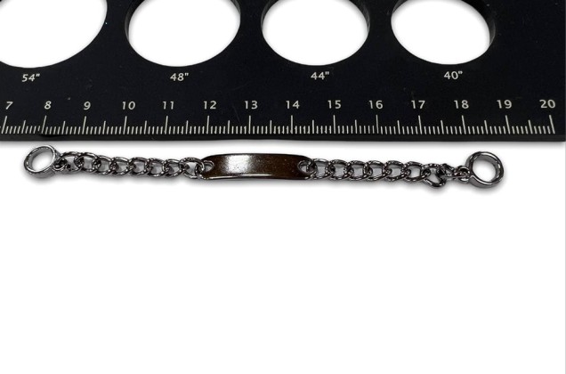 Цепочка-вешалка с пластиной, 110 мм, металлическая 