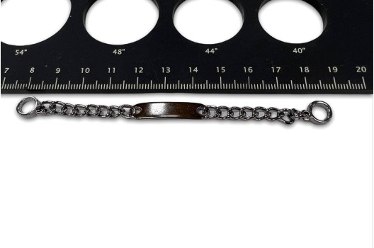 Цепочка-вешалка с пластиной, 110 мм, металлическая 