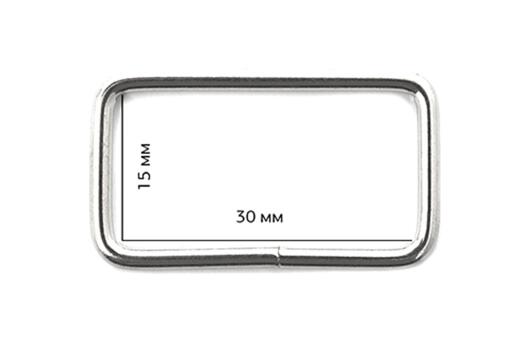 Рамка металлическая, 30х15 мм, никель