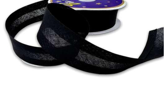 Бейка хлопковая, 30 мм, черная (322)