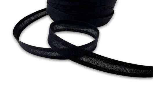Бейка хлопковая, 15 мм, черная (322)
