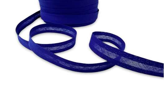 Бейка хлопковая, 15 мм, синяя (223)