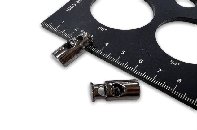Фиксатор для шнура, металлический, круглый, никель черный, 20 мм