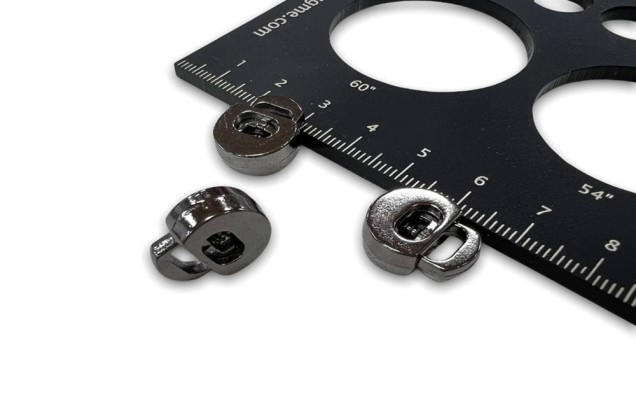 Фиксатор для шнура, металлический, полукруг, никель черный, 15 мм