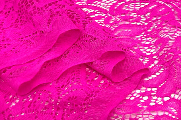 Кружевное полотно стрейч, Цветочное, малиновое 3