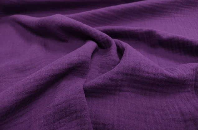 Муслин жатый 2-х слойный, фиолетовый