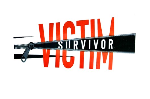 Термонаклейка Молния, Survivor-Victim, 6х24 см