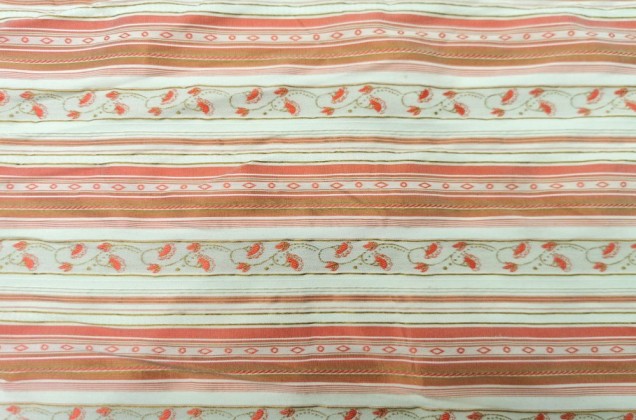 Костюмная ткань Рустикальные узоры, оранжевая 4