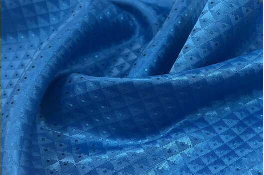 Подкладка жаккардовая Треугольники, синий электрик, N 216