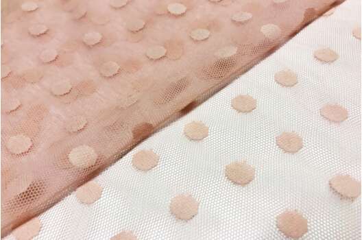 Сетка стрейч, горох 1 см, розовый