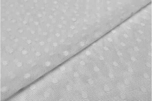 Сетка стрейч, горох 0.5 см, белый