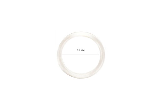 Кольцо для бюстгалтера, пластик, прозрачное, 10 мм