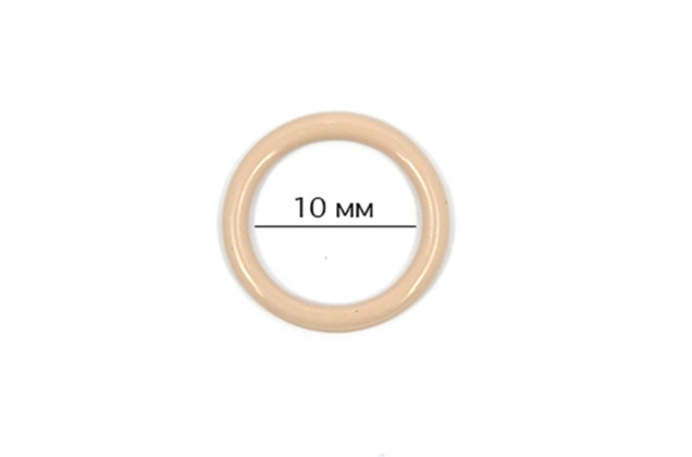 Кольцо для бюстгальтера, металл, розово-бежевый, 10 мм