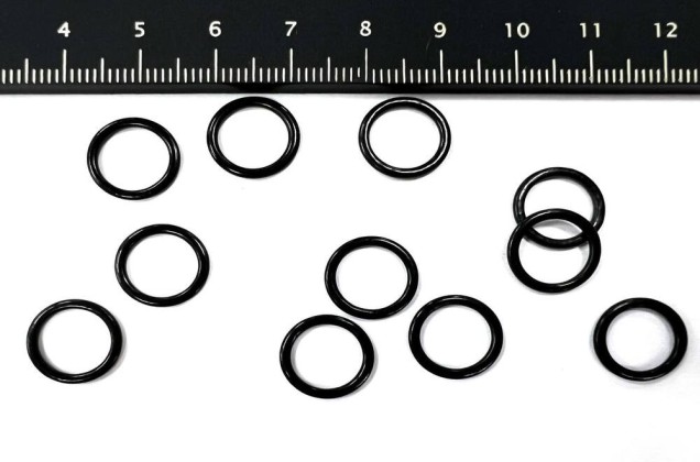 Кольцо для бюстгальтера, металл, черное, 10 мм 2