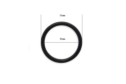 Кольцо для бюстгалтера, металл, черное, 10 мм