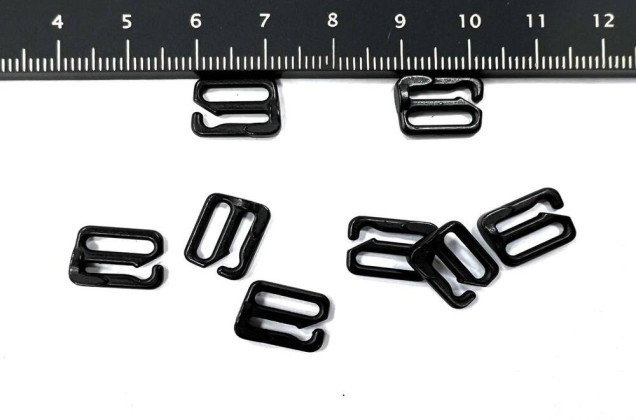 Крючок для бюстгальтера, металл, черный, 10 мм 2